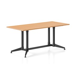 Rapidline Typhoon Meeting Table 1800W X 750D X 750Mmh Beech Top All Black Frame