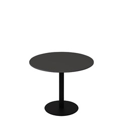 Rapidline Estillo Disc Base Round Table 1200D X 755Mmh Black Top Black Base