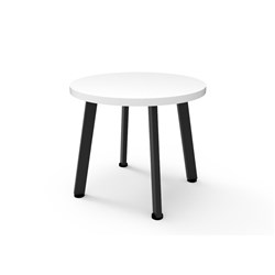 Rapidline Eternity Round Coffee Table 500D X 450Mmh White Top Black Base