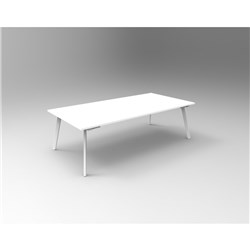 Rapidline Eternity Meeting Table 2100W X 750D X 730Mmh White Top White Base