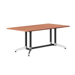 Rapidline Typhoon Meeting Table 1800W X 750D X 750Mmh Cherry Top Black Base