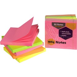 Marbig Notes Brilliant 75Mm X 75Mm Assorted 400 Sheets Pack