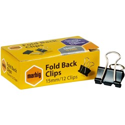 Fold Back Clip 15Mm Marbig (12)
