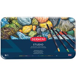 DERWENT STUDIO PENCILS Tin 36 Assorted 