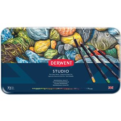 DERWENT STUDIO PENCILS Set 72 TIN Full Range 