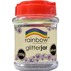 RAINBOW GLITTER JAR 250G Silver 