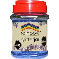 RAINBOW GLITTER JAR 250G Blue 