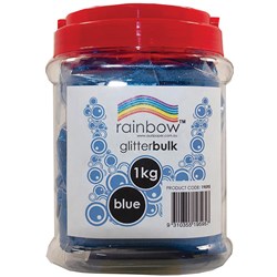 RAINBOW GLITTER BULK 1 KG JAR Blue 