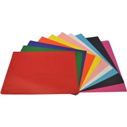 RAINBOW TISSUE PAPER 17 GSM 500mm x 750mm Acid Free Assorted Pack of 100