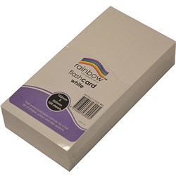 Rainbow Flash Card 290gsm 203mmx102mm White 