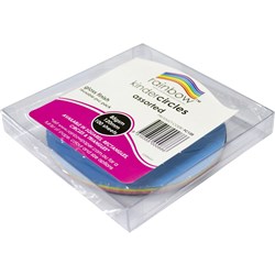 KINDER CIRCLES 84GSM 120mm Glossy Assorted 100 Sheets Pack