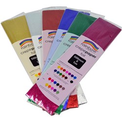 RAINBOW FOIL CREPE 500mm x 1m Assorted 