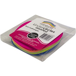 KINDER CIRCLES 85GSM 120mm Fluro Assorted 100 Sheets Pack