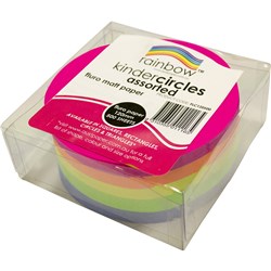 KINDER CIRCLES 85GSM 120mm Fluro Assorted 500 Sheets Pack