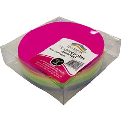 KINDER CIRCLES 85GSM 180mm Fluro Assorted 500 Sheets Pack