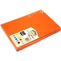 Rainbow Spectrum Board A4  220gms Orange 100 Sheets