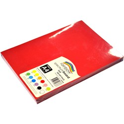 Rainbow Spectrum Board A4  220gms Red 100 Sheets