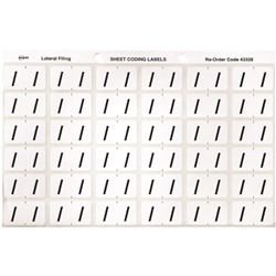 Avery Alphabet Coding Label Side Tab 25x38mm Wht Blk Pack of 180