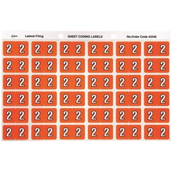 Avery Colour Coding Sheet Numerical '2'