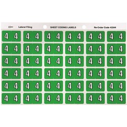 Avery Colour Coding Sht Numbering 0-9