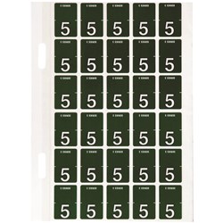 Avery Numeric Coding Label 5 Top Tab 20x30mm D Green Pack of 150