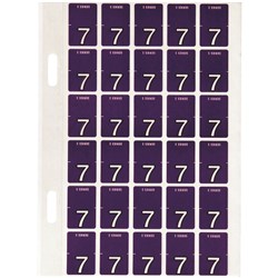 Avery Numeric Coding Label 7 Top Tab 20x30mm Purple Pack of 150