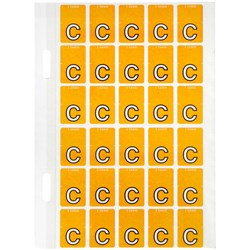 Avery Alphabet Coding Label C Top Tab 20x30mm Orange Pack of 150