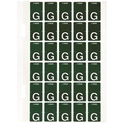 Avery Alphabet Coding Label G Top Tab 20x30mm D Green Pack of 150