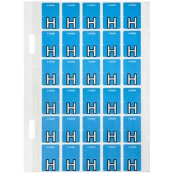 Avery Alphabet Coding Label H Top Tab 20x30mm Blue Pack of 150