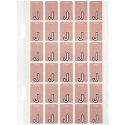 Avery Alphabet Coding Label J Top Tab 20x30mm Mauve Pack of 150