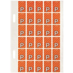 Avery Alphabet Coding Label P Side Tab 20x30mm D Orange Pack of 150