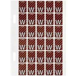 AVERY ALPHABET CODING LABEL W Side Tab 20x30mm Brown 