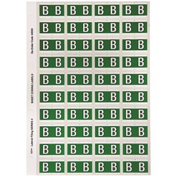 Avery Alphabet Coding Label B Side Tab 25X42Mm D Green Pack Of 240