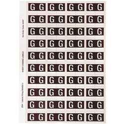 Avery Alphabet Coding Label G Side Tab 25x42mm Brown Pack of 240