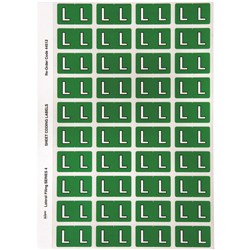 Avery Alphabet Coding Label L Side Tab 25x42mm D Green Pack of 240