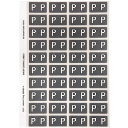 Avery Alphabet Coding Label P Side Tab 25x42mm Grey Pack of 240