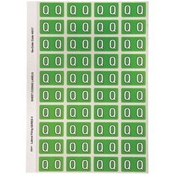 Avery Alphabet Coding Label Q Side Tab 25x42mm L Green Pack of 240