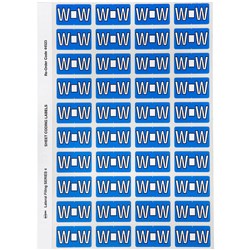 Avery Alphabet Coding Label W Side Tab 25x42mm Blue Pack of 240