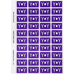 Avery Alphabet Coding Label Y Side Tab 25x42mm Purple Pack of 240