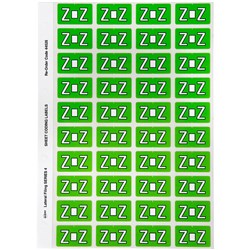 Avery Alphabet Coding Label Z Side Tab 25x42mm L Green Pack of 240