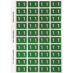 Avery Numeric Coding Label 1 Side Tab 25x42mm D Green Pack of 240