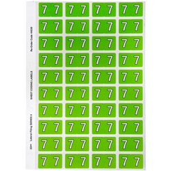 Avery Numeric Coding Label 7 Side Tab 25X42Mm L Green Pack Of 240