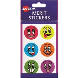 AVERY MERIT STICKERS SMILEY FACES (102)