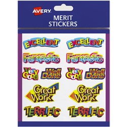 AVERY MERIT STICKERS CAPTION SHAPES (120)