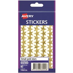 AVERY STICKER HANDIPACKS Small Gold Stars B Pack 