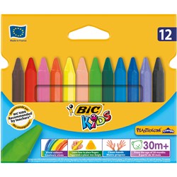 BIC KIDS PLASTIDECOR CRAYON (12)