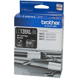 BROTHER LC139XL BLACK HY CARTRIDGE 2,400