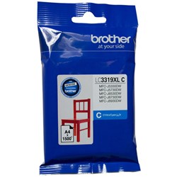 BROTHER LC3319XLC HIGH YIELD CYAN INK CARTRIDGE 1.5K