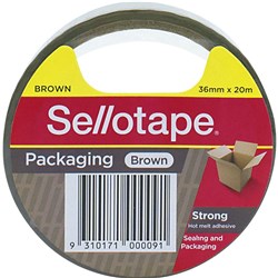 Sellotape Hot-Melt Adhesive Packaging Tape 36Mmx20M Brown