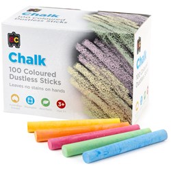 Ec Chalk Coloured Dustless Bx100